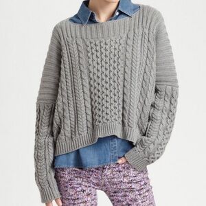 Marc Jacobs Gray Cable Knit Sweater